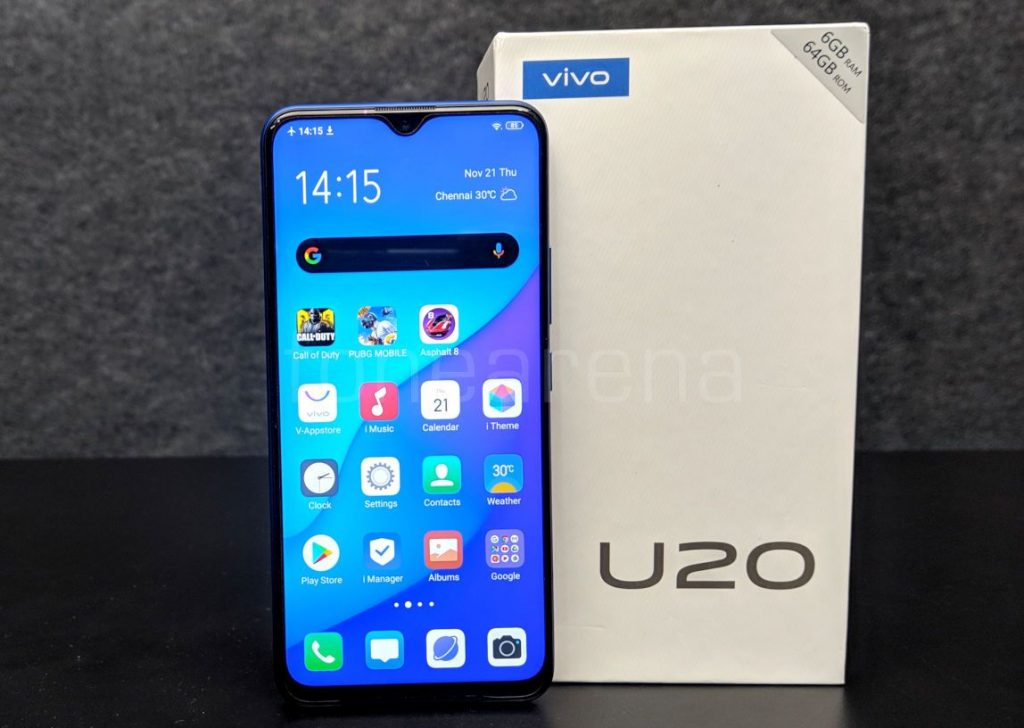 Представлен смартфон Vivo U20.