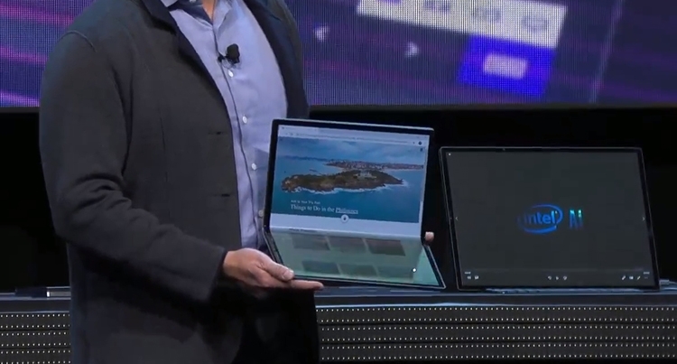 Intel представила планшет с большим гибким дисплеем Horseshoe Bend.