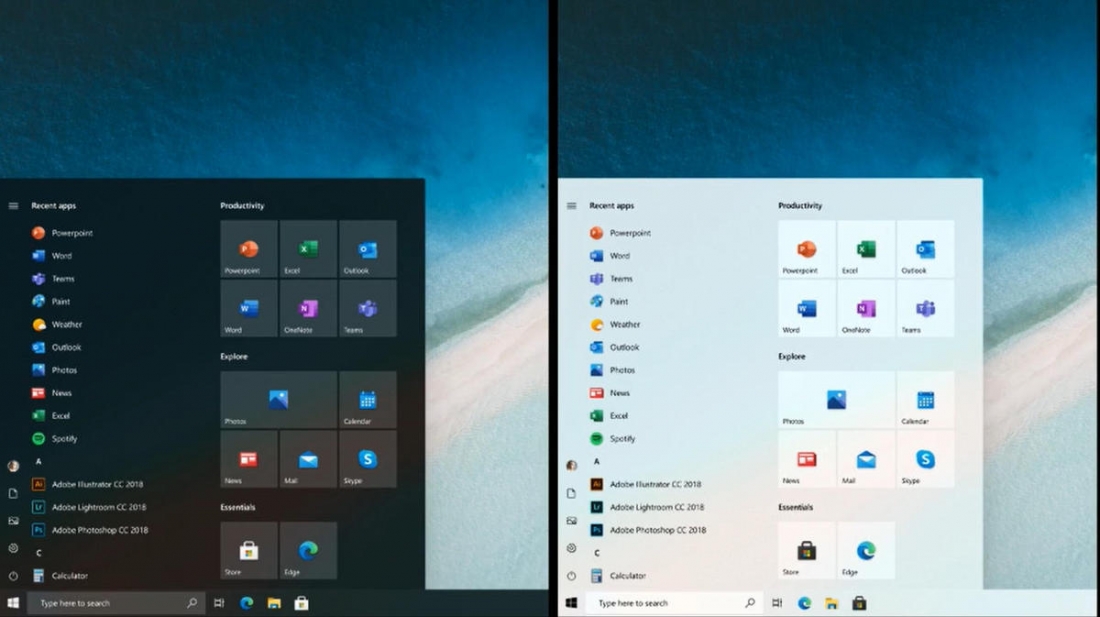 Фото: дизайн меню «Пуск» в Windows 10 кардинально образом поменяется.