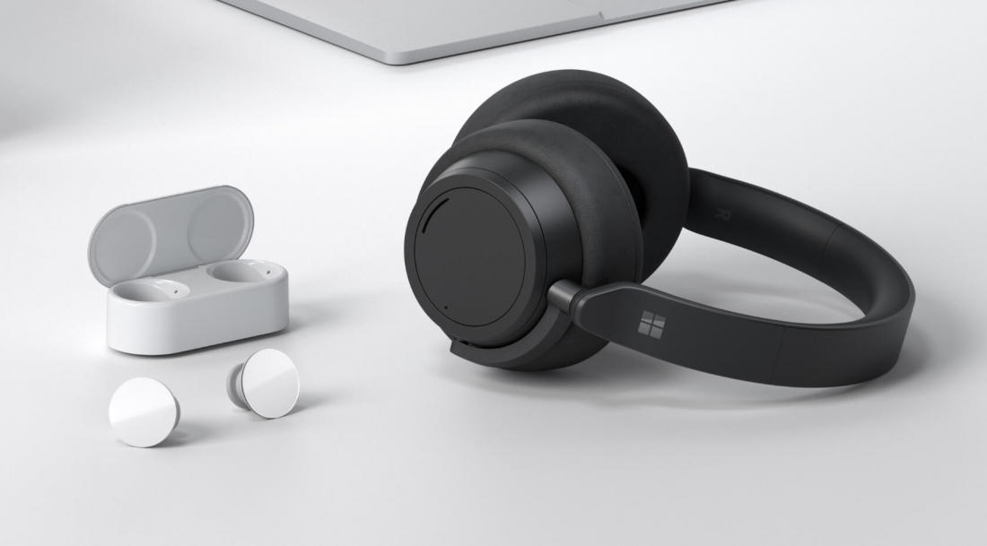Microsoft представила беспроводные наушники Surface Headphones 2 и Surface Earbuds.