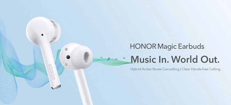 Huawei представила беспроводные наушники Honor Magic Earbuds.