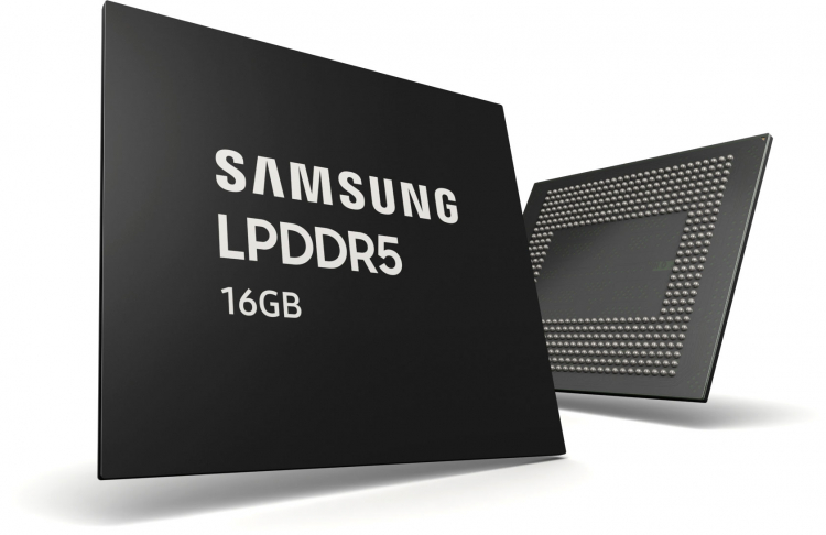 Samsung запустил массовой производство 16 ГБ чипов памяти LPDDR5.
