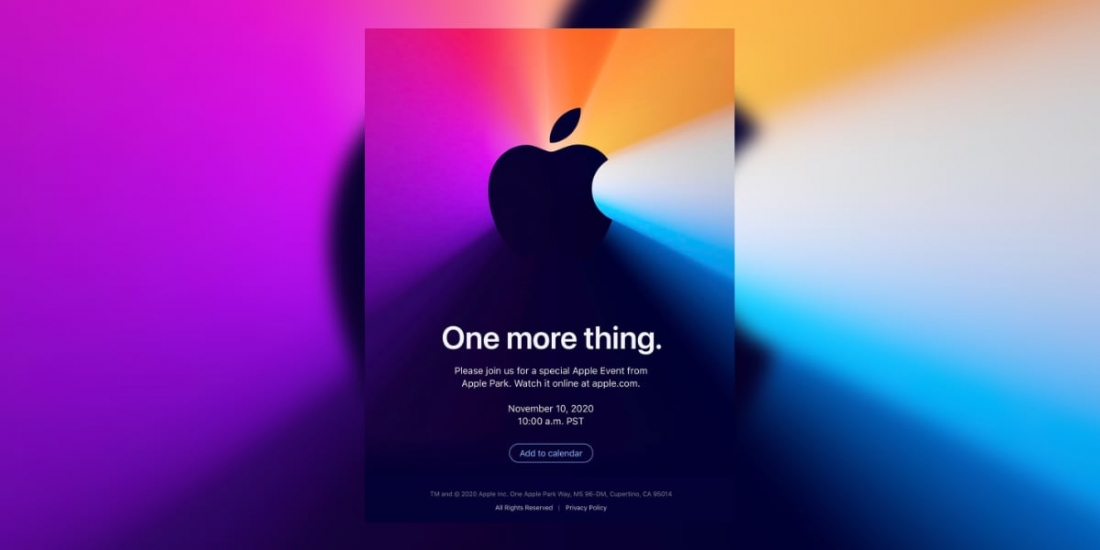 Apple представит компьютеры Mac на собственных процессорах 10 ноября.