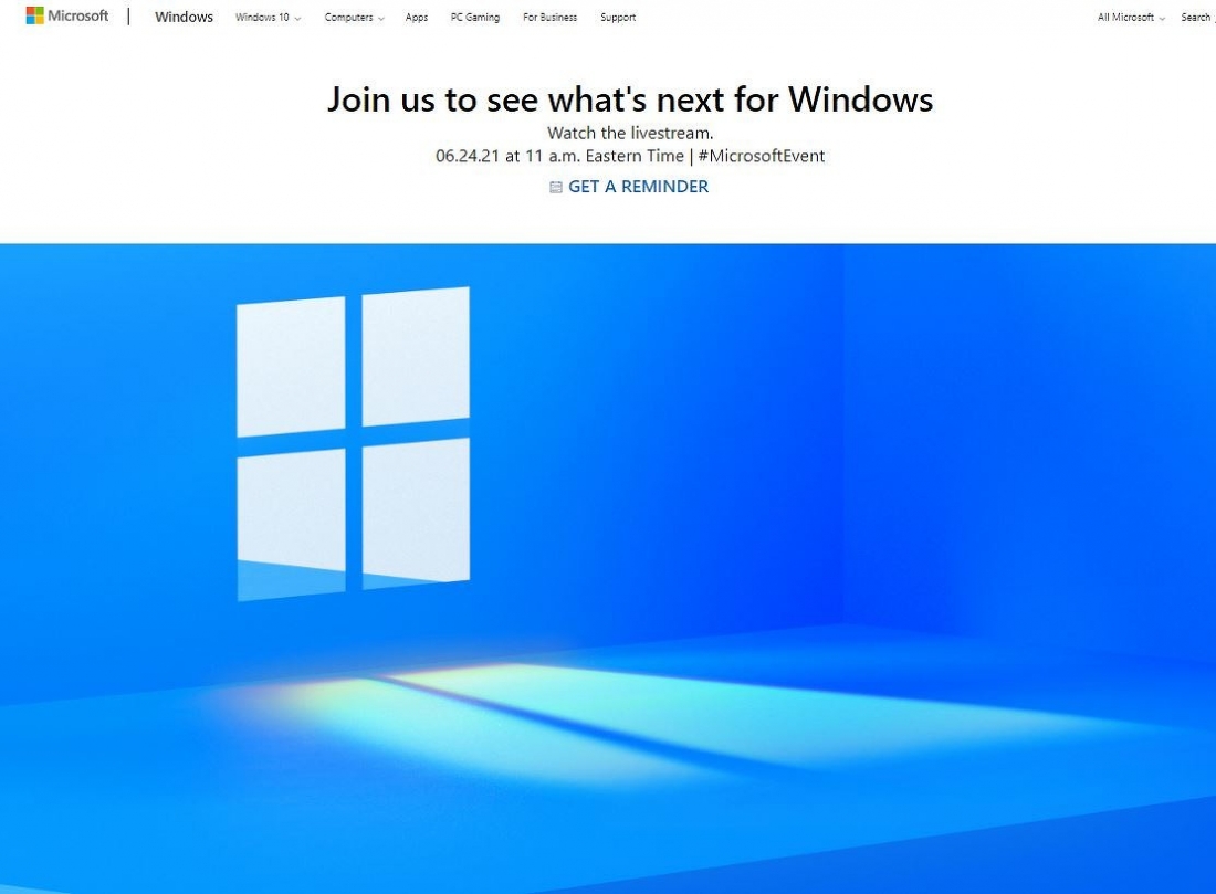Стала известна дата официального анонса Windows 11.