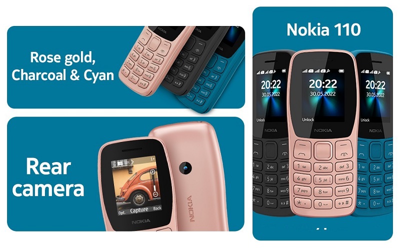 Живучий аккумулятор, фонарик и 4G/LTE: представлен кнопочный телефон Nokia 110 (2022).