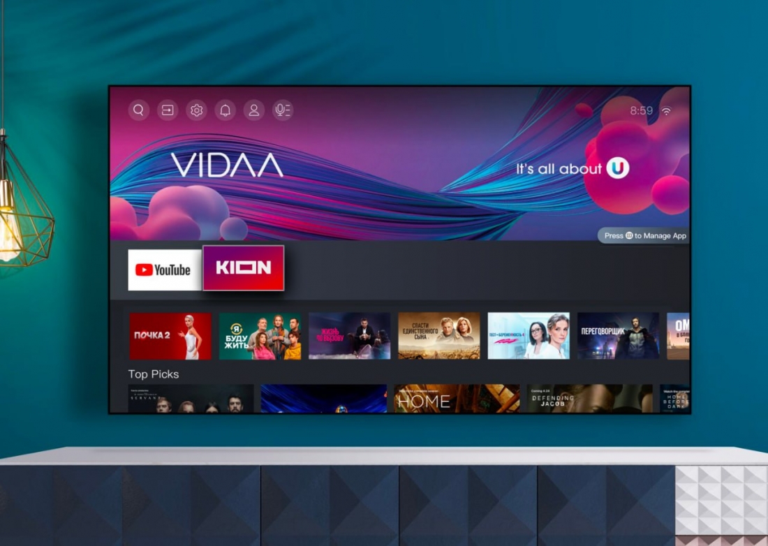 нлайн-кинотеатр KION запустил собственное приложение для ОС VIDAA на телевизорах Hisense.