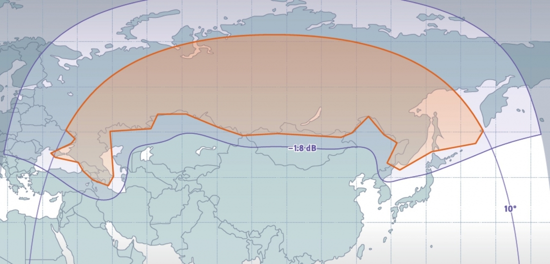 Покрятие спутниковой связью аппарата «Экспресс-103».