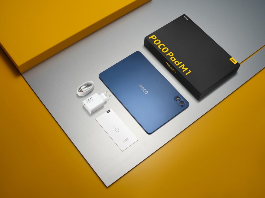 Под брендом POCO вышел недорогой 12-дюймовый планшет Pad M1.