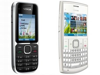Nokia C2-01 (слева) и X2-01 (справа).