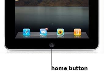 Кнопка Home в iPad.