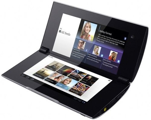 Sony Tablet P оснащен двумя сенсорными экранами.